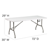 Flash Furniture White Pop Up Canopy Tent and Bi-Fold Table Set JJ-GZ88183Z-WH-GG